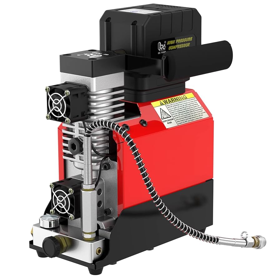 Compresor PCP Büker 18v-220v Apto 300bares (Inalambrico)