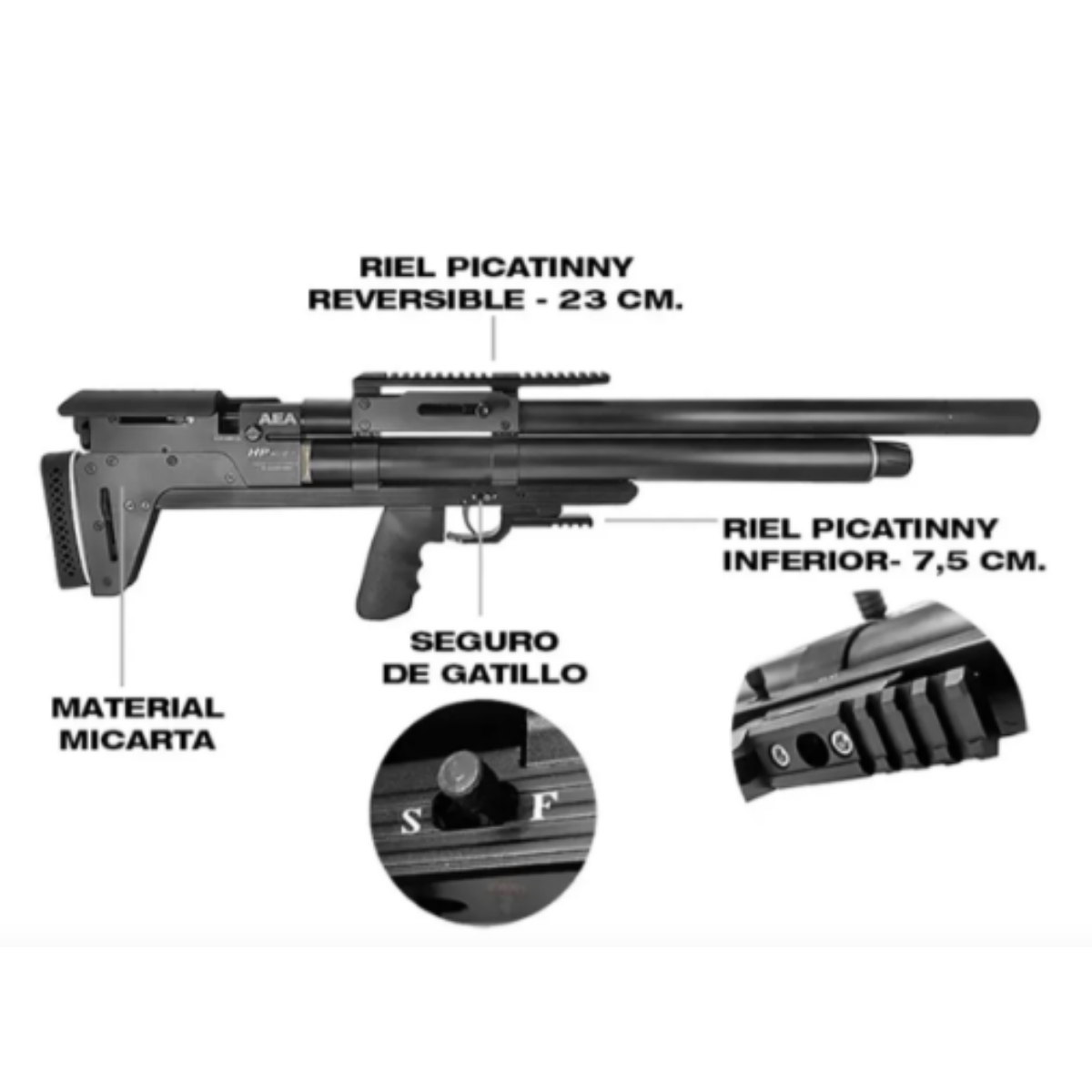 AEA HP Bullpup Semiautomático Cal .25 - Imagen 2