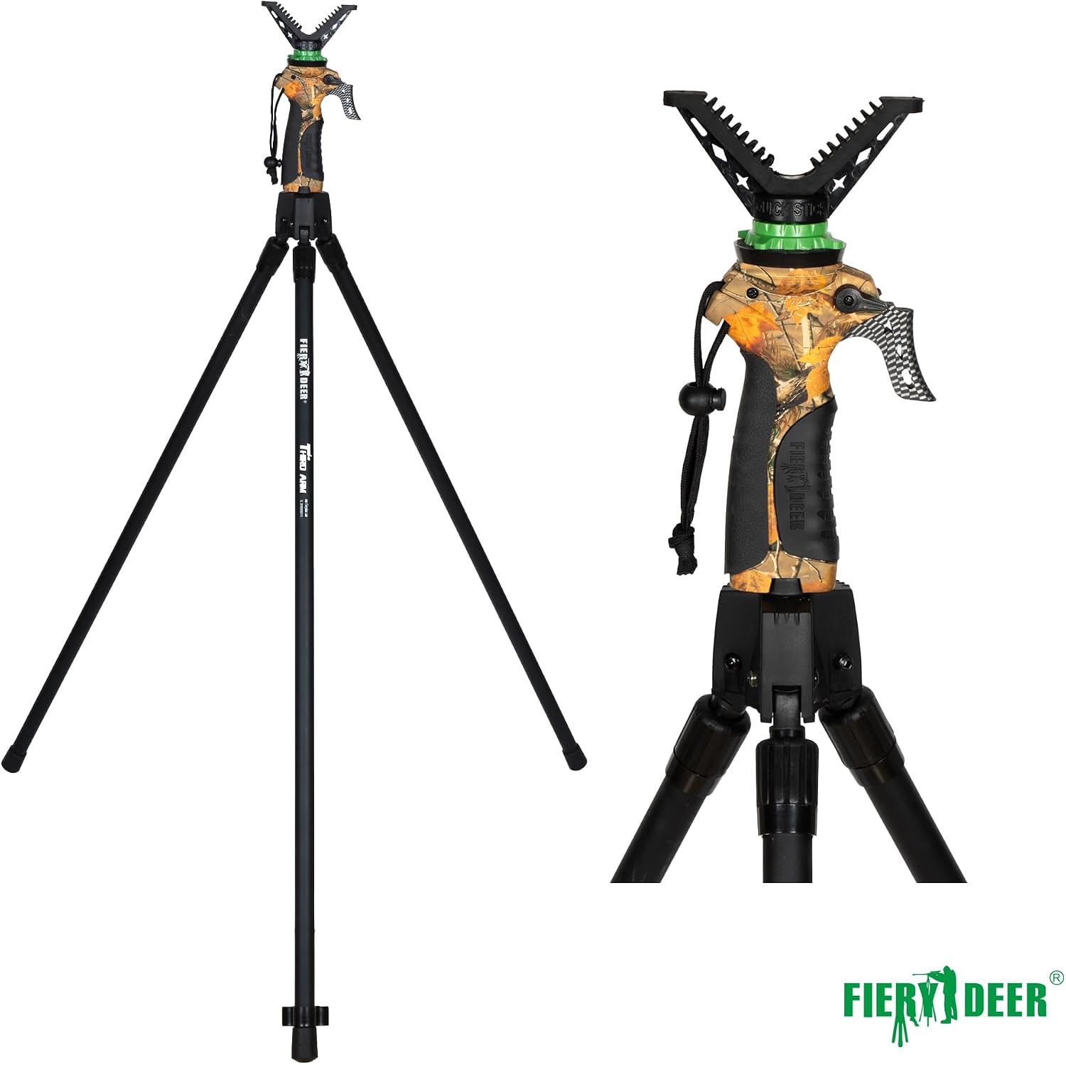 Bastón de tiro Fiery Deer GEN 3 Extensible – Trípode – Ajuste Rápido por Gatillo - Imagen 2