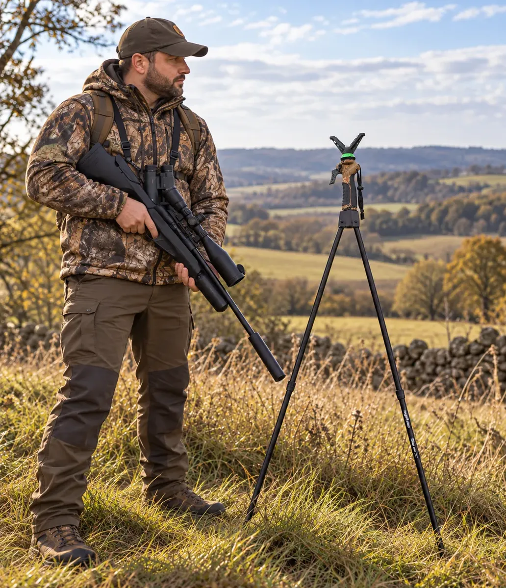Bastón de tiro Fiery Deer GEN 3 Extensible – Bípode – Ajuste Rápido por Gatillo - Imagen 2