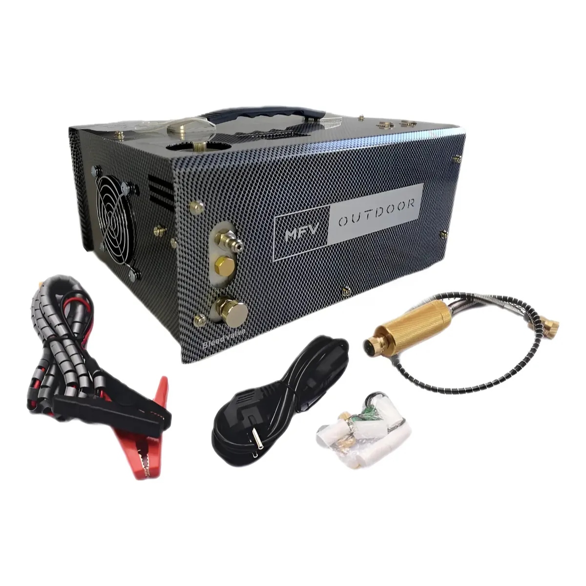 Compresor Portatil PCP Outdoor MFV 12V / 220V – 300 Bar con Corte Automático