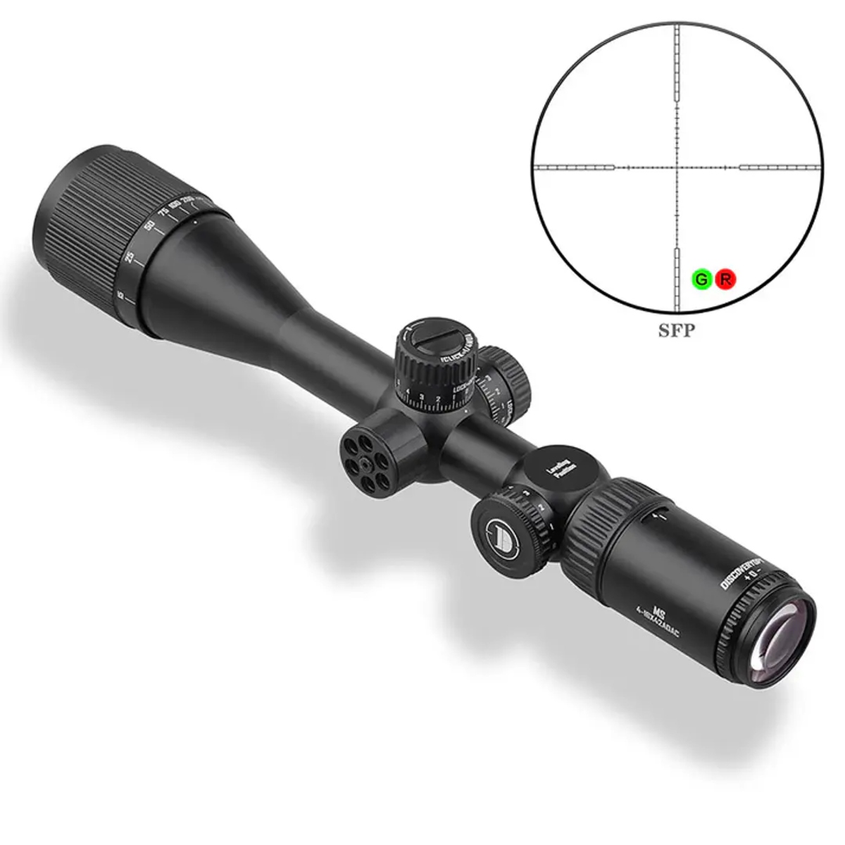 Mira Telescópica Discovery MS 4-16x42 AOAC – SFP – Retícula Iluminada – 1"