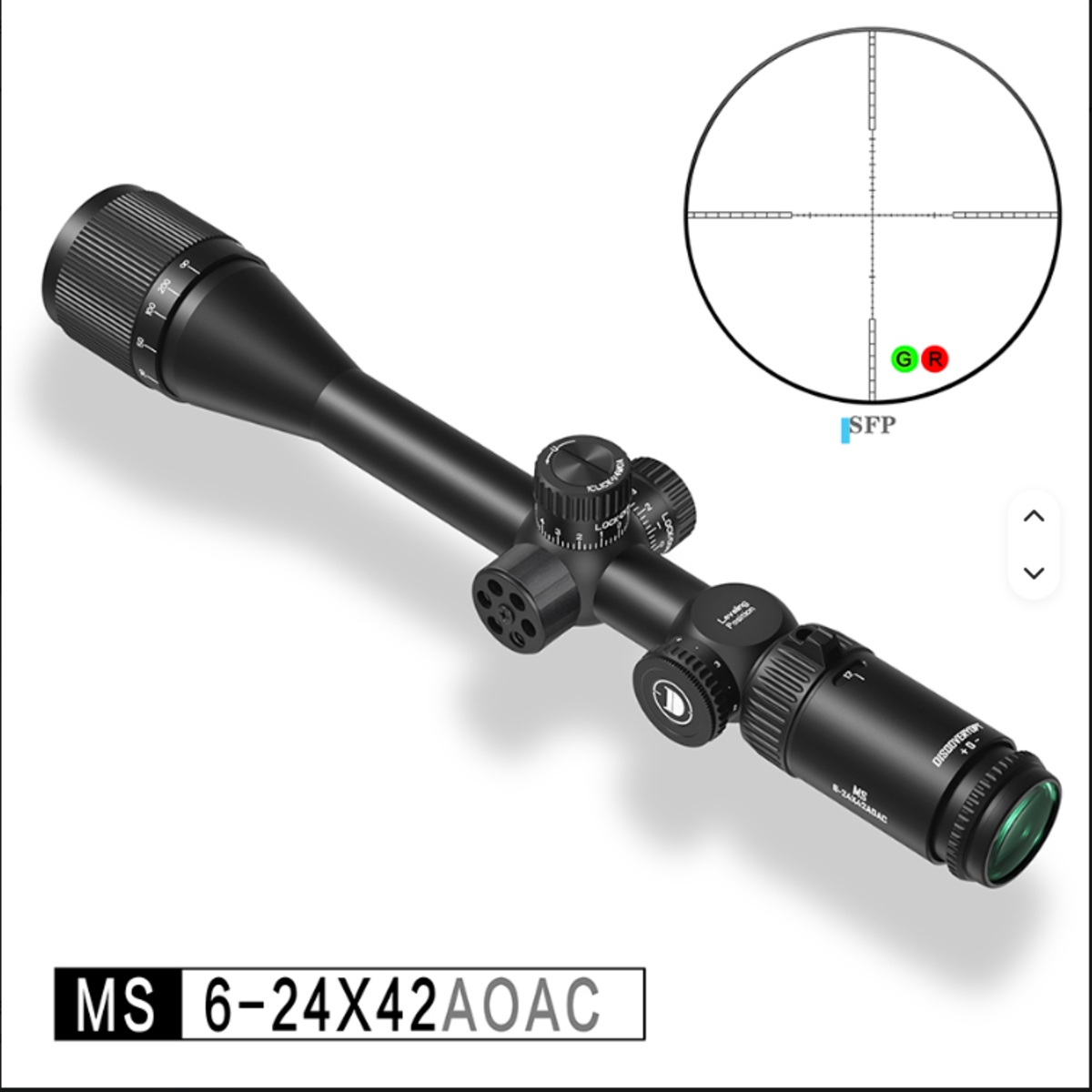 Mira Telescópica Discovery MS 6-24x42 AOAC – SFP – Retícula Iluminada – 1"