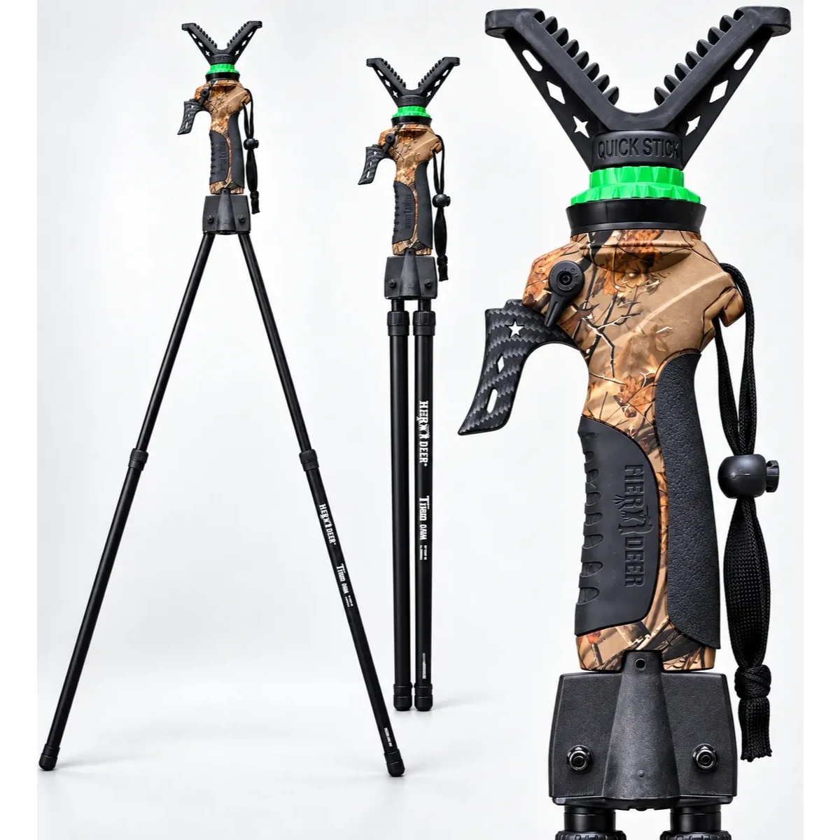 Bastón de tiro Fiery Deer GEN 3 Extensible – Bípode – Ajuste Rápido por Gatillo